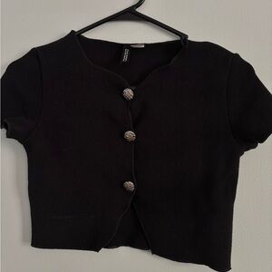 H&M Black Button Down Shirt